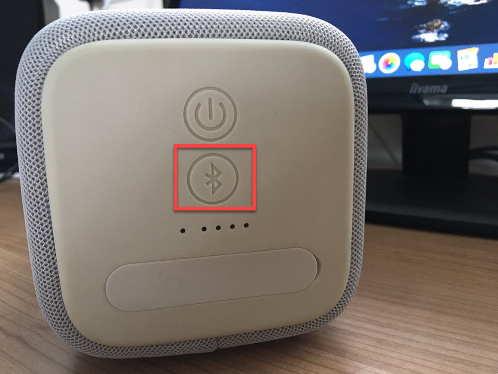 Voorbeeld van bluetooth-knop